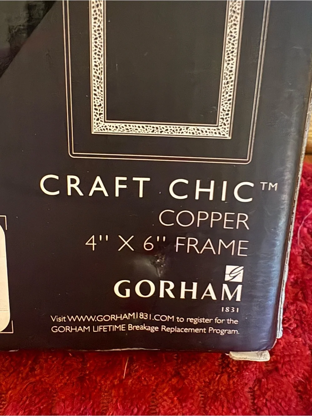 Gorham Craft Chic 4x6 Copper & Silver Tone Picture Frame w/ Original Box